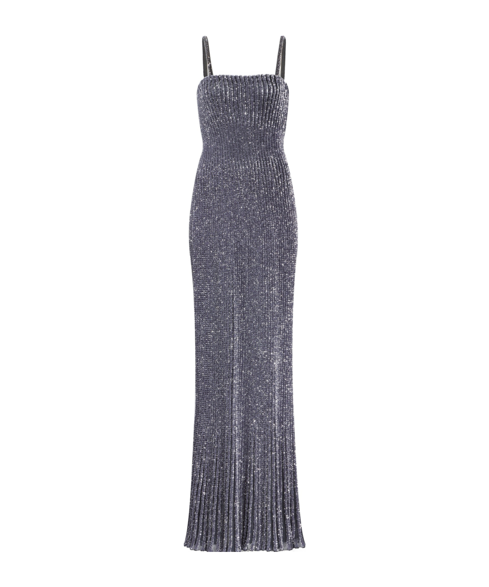 Alaïa Sequin Knit Dress In Gray
