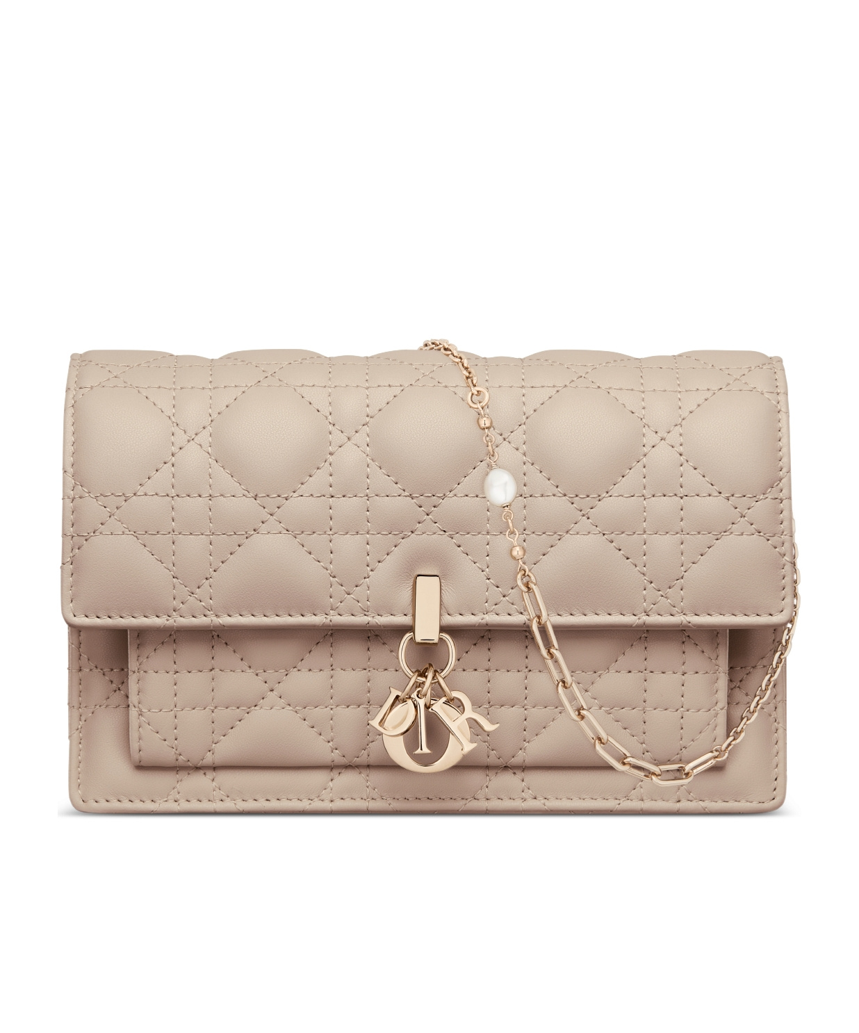 Dior My Daily Pouch With Chain In Light Beige