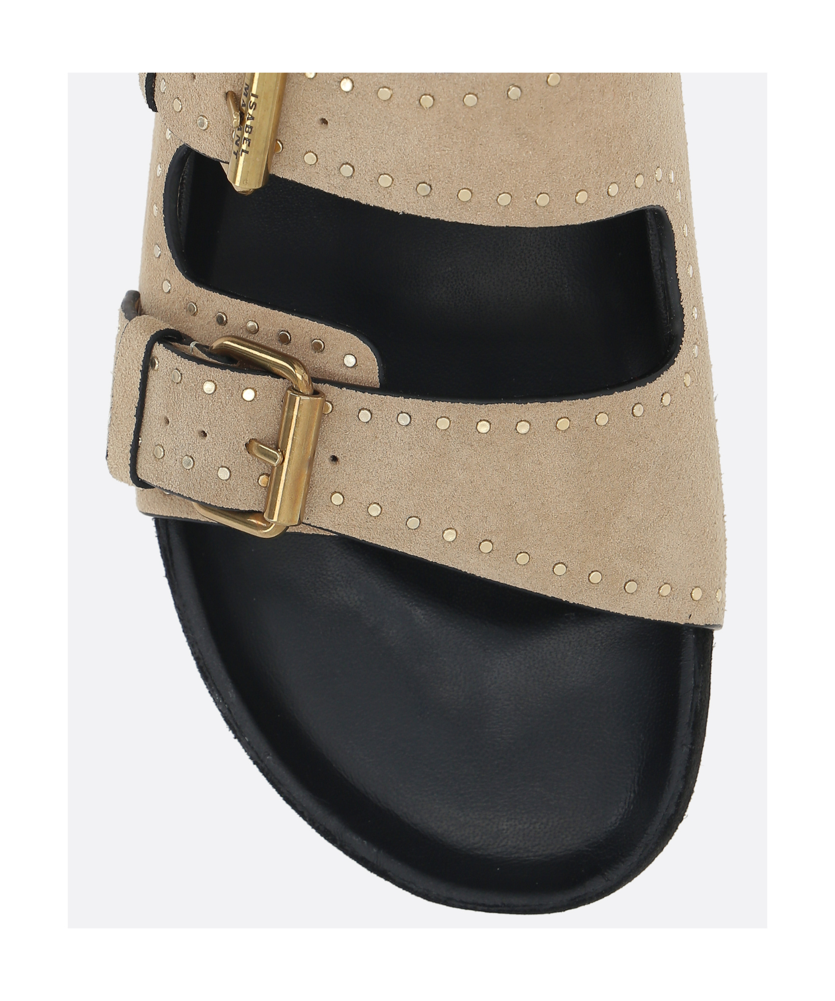 Shop Isabel Marant Lennyo Slip-on Buckle Sandals In Nude