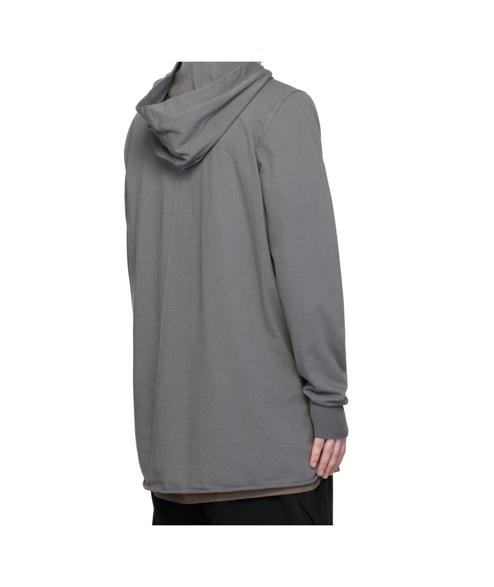 Rick Owens Drkshdw Long-sleeved Hoodie In Gray