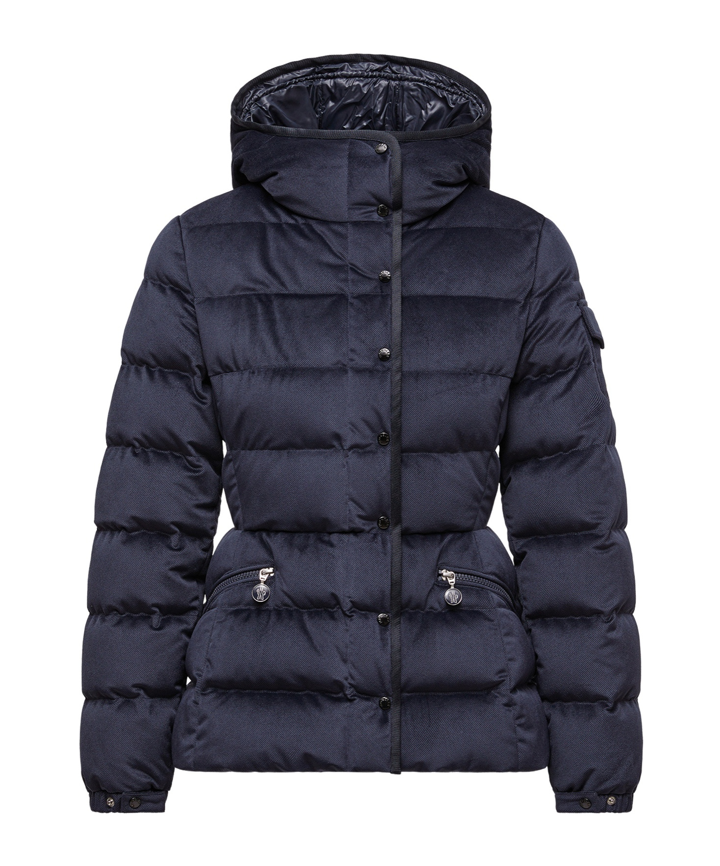 Moncler Hooded Puffer Jacket In Blue