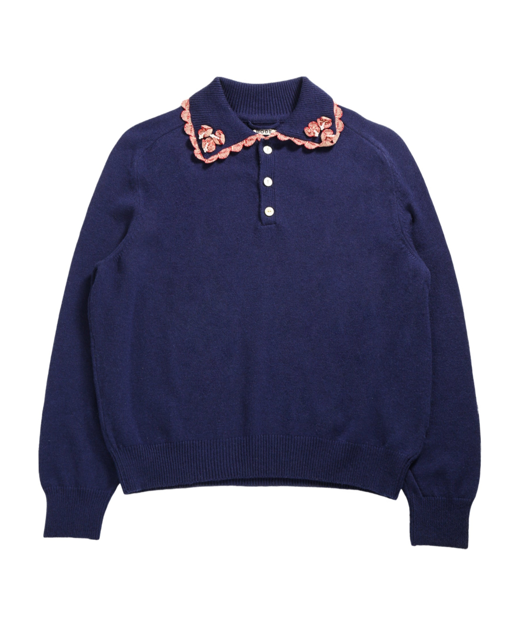 Bode Long Sleeve Polo Sweater