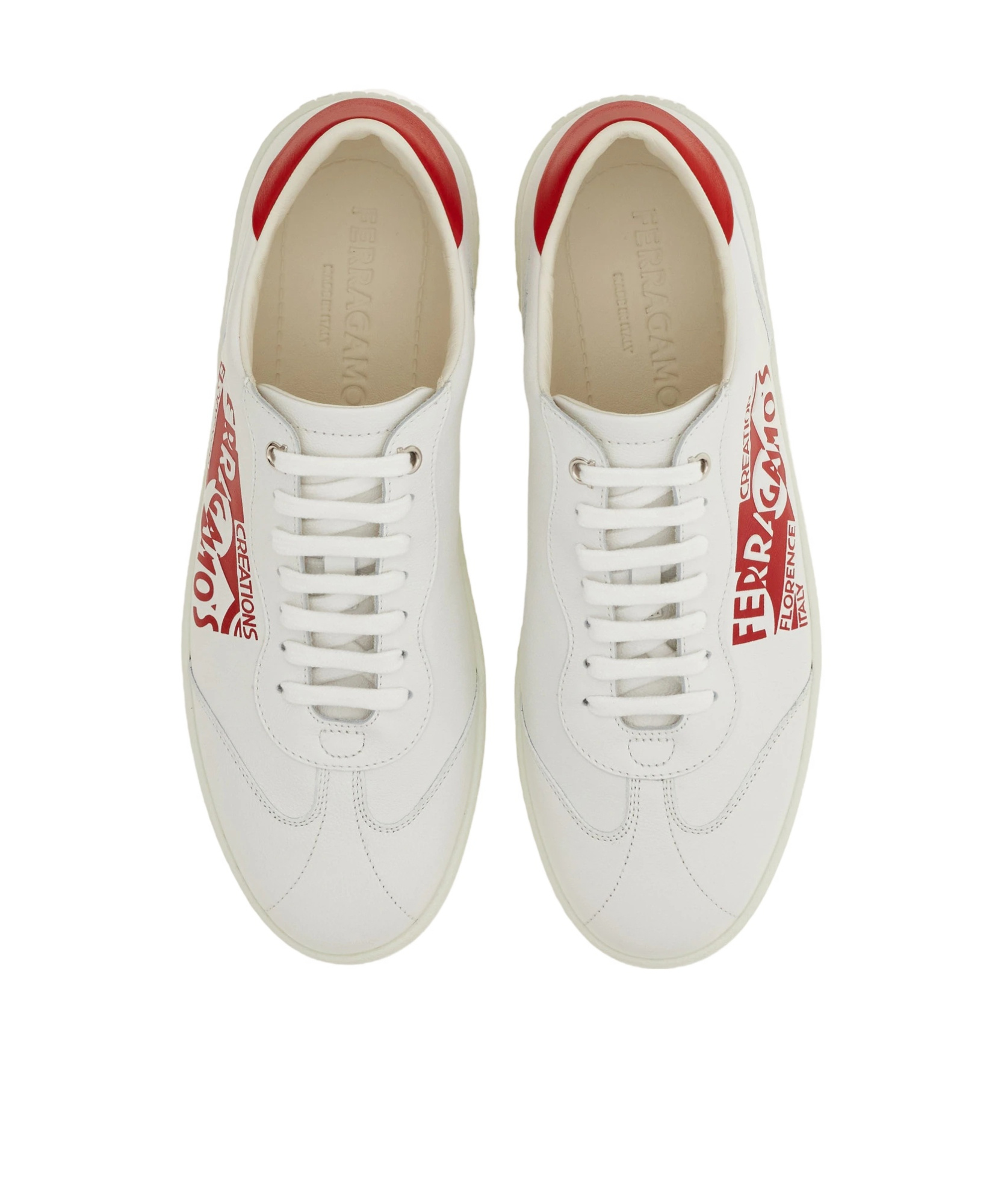 Ferragamo Logo-lacing Low-cut Casual Shoes In White