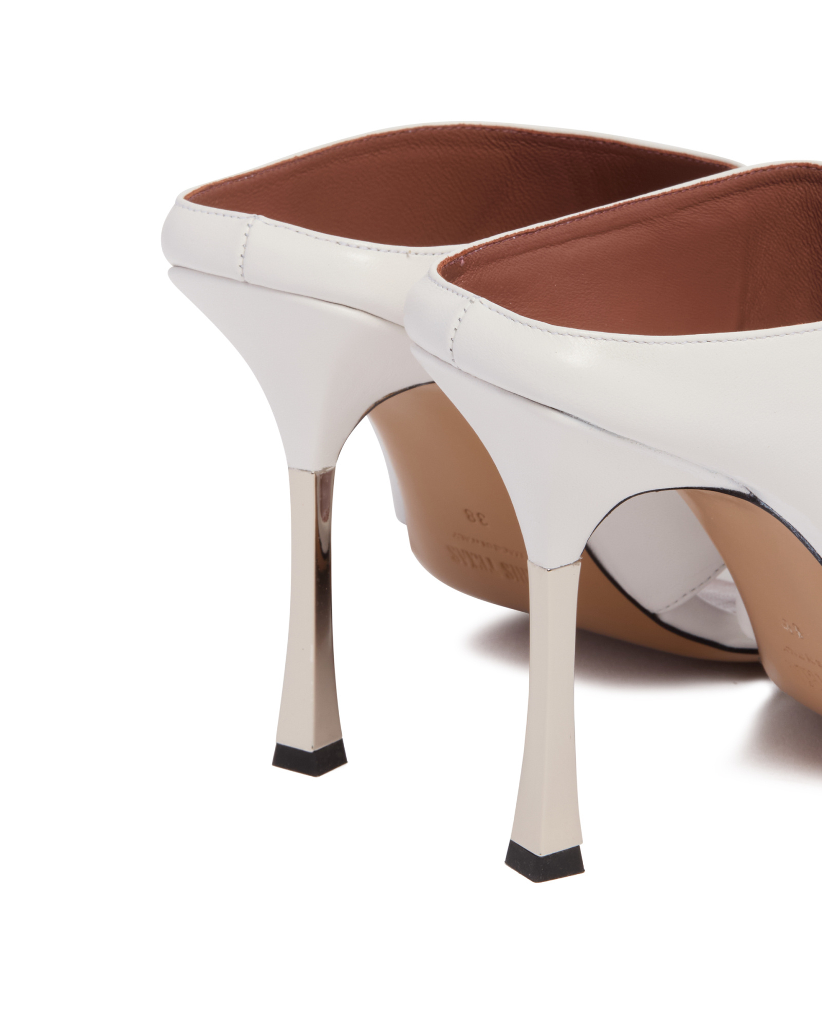 Paris Texas Flip Flop Heeled Mules In White