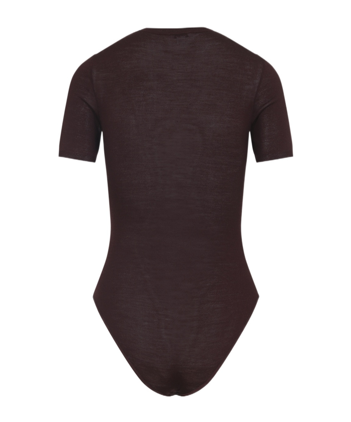 Alaïa Wool-blend Crewneck Bodysuit Top In Brown
