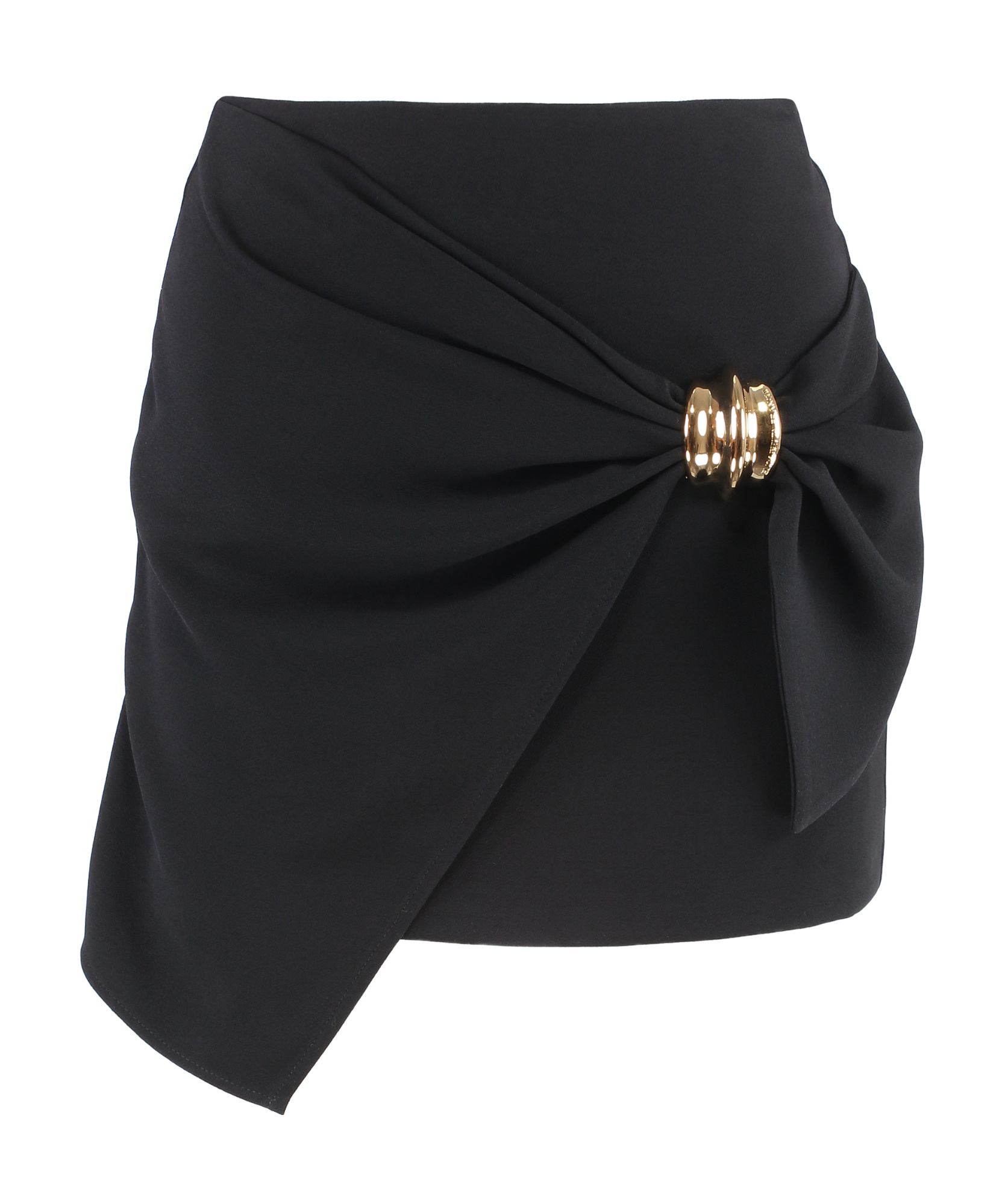 Elisabetta Franchi Macro-bow Crepe Mini Skirt In Black