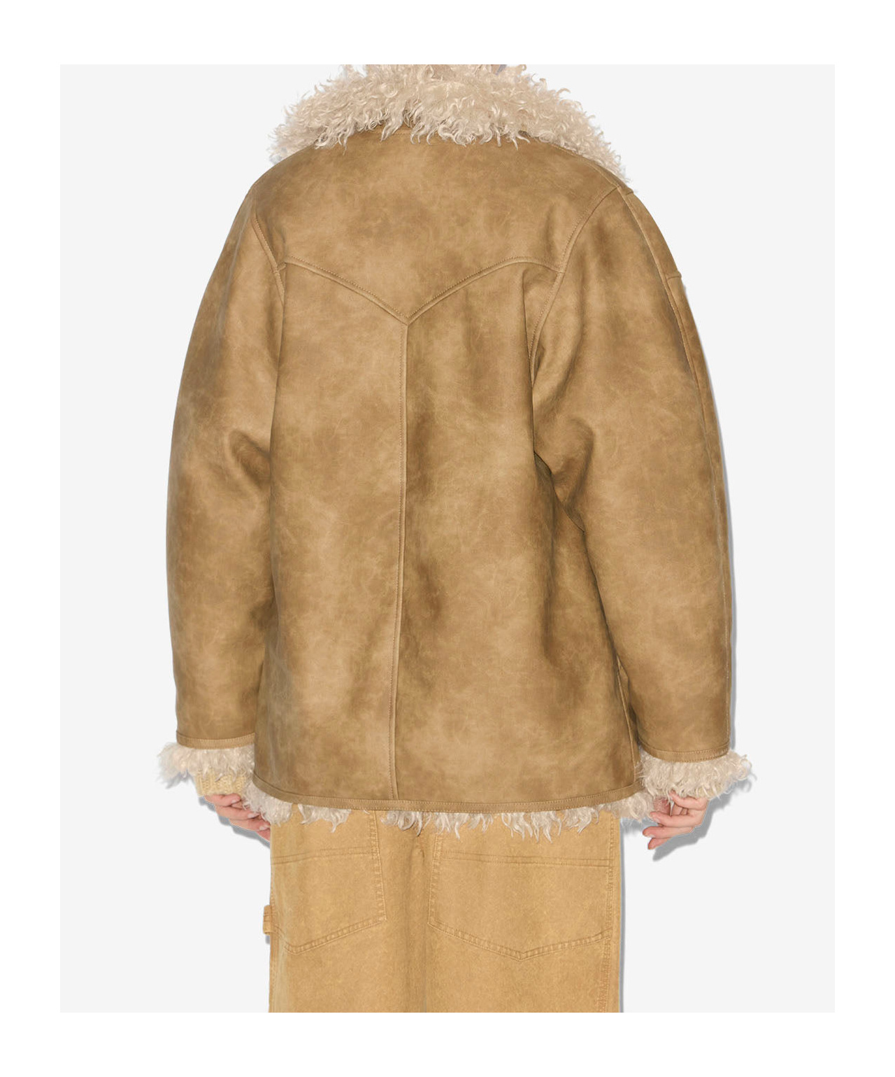 Isabel Marant Étoile Clara Fleece Vest In Burgundy