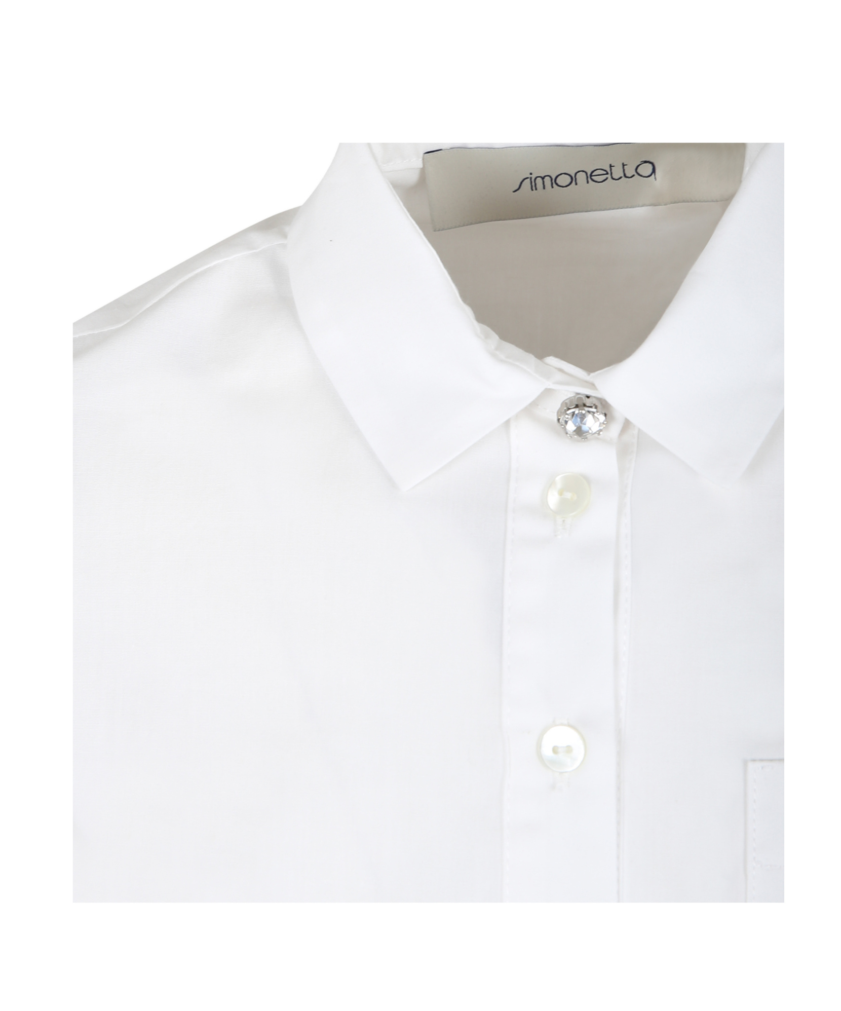 Simonetta Cropped Shirt In White