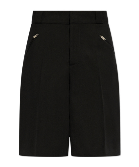 Alexander Mcqueen Formal Wool Bermuda Shorts In Black