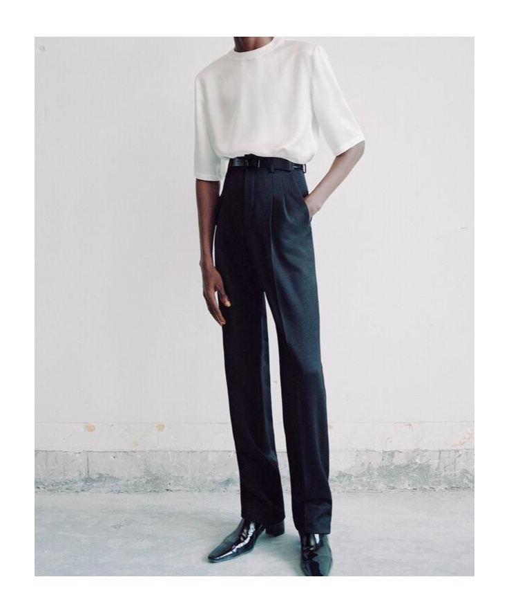 SAINT LAURENT SAINT LAURENT CREWNECK SHORT-SLEEVED T-SHIRT