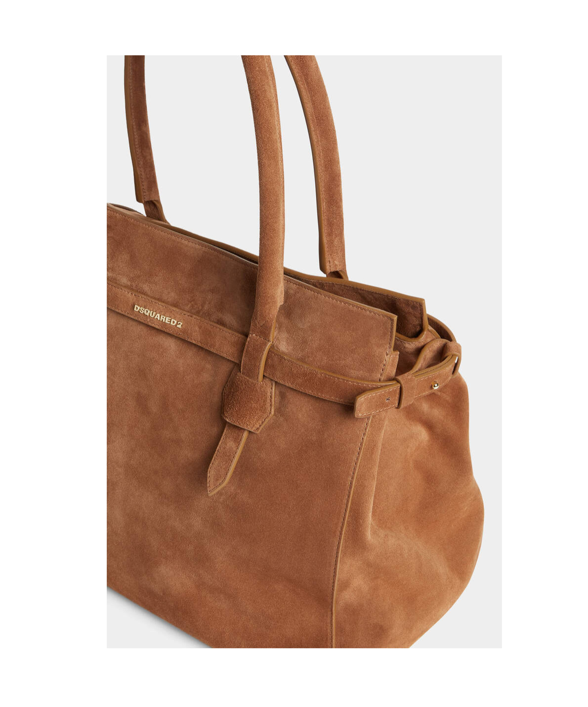 Dsquared2 Suede Tote Bag In Brown