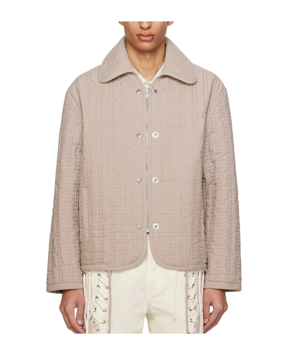 Craig Green Decorative-stitching Cotton Jacket In Gray