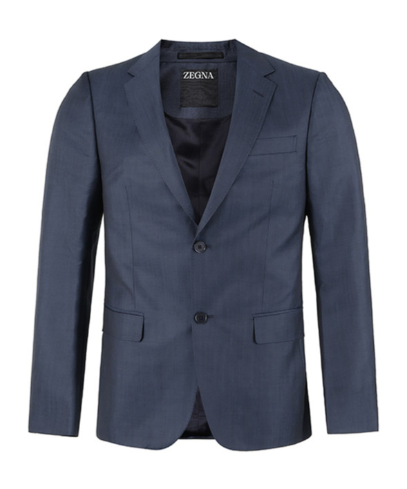 Zegna Men's Wool And Linen Jacket In Blue