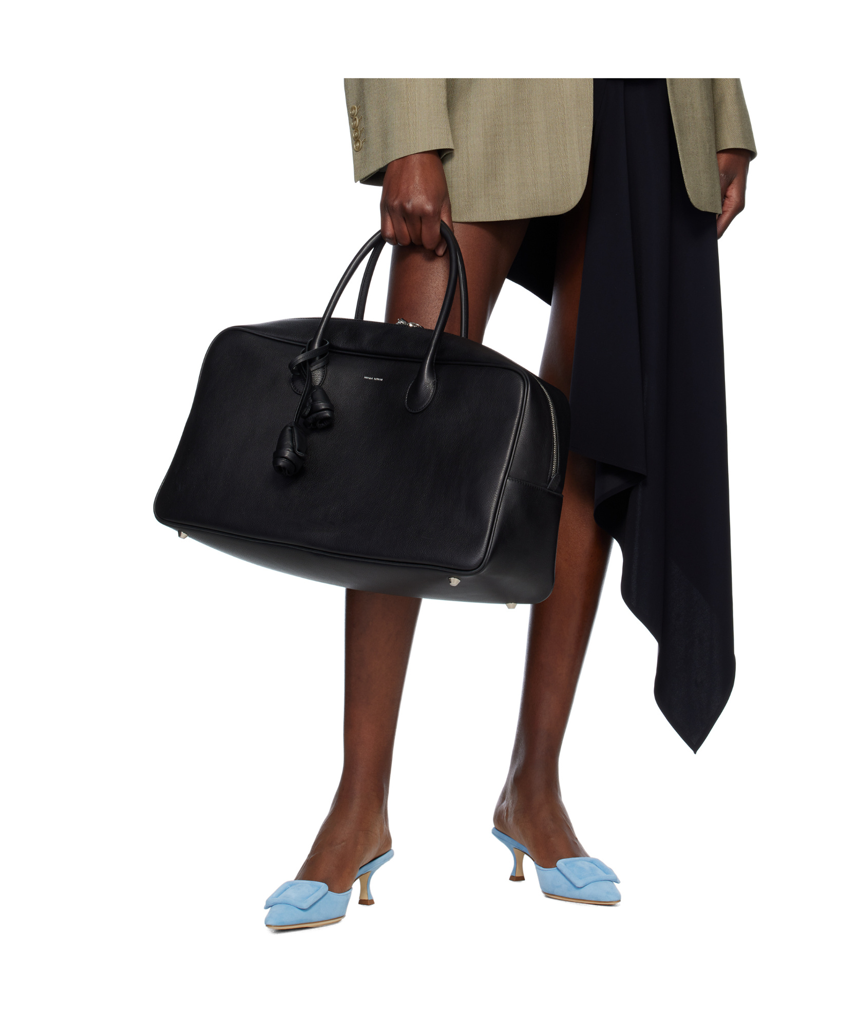 Magda Butrym Double Handle Tote Bag In Black