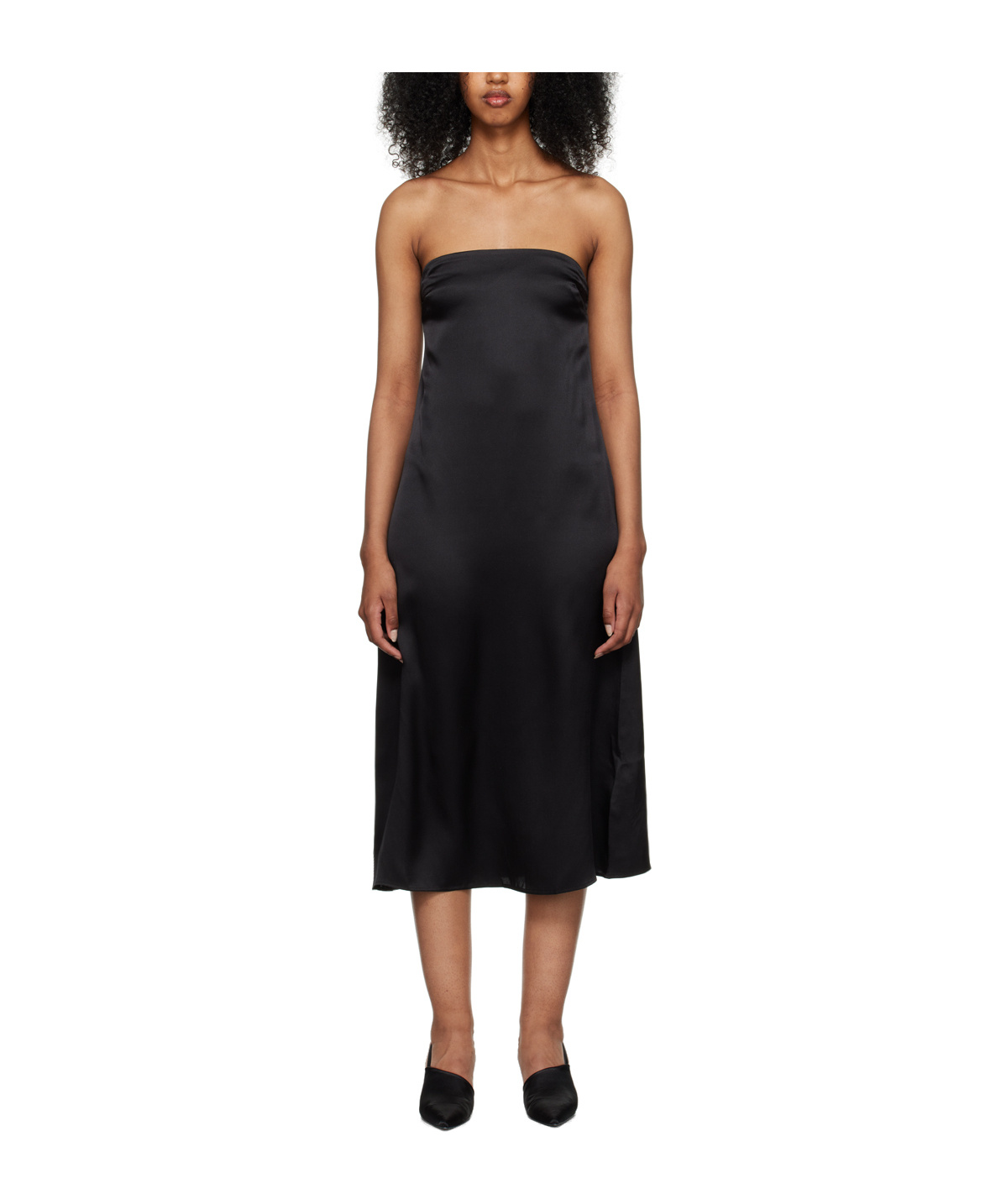 ANINE BING MEGAN STRAPLESS MIDI DRESS