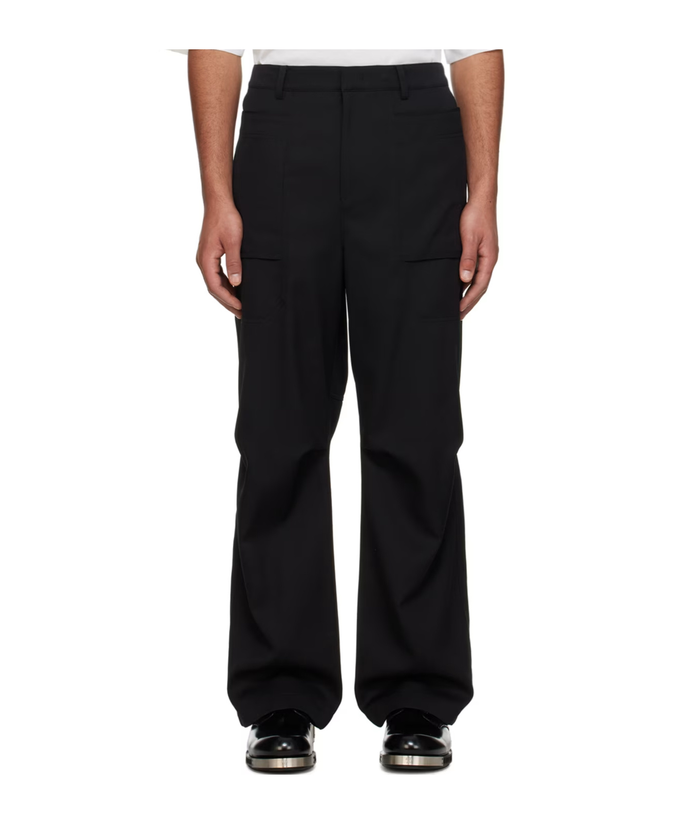 Juunj Black Zip Panel Trousers In Black