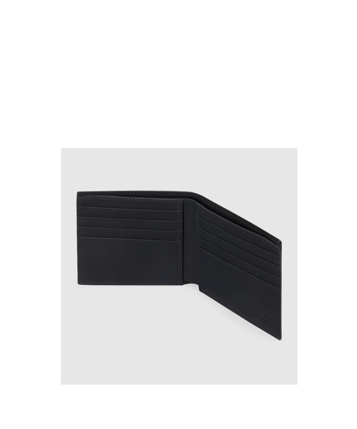 Gucci Gg Rubber-effect Bi-fold Wallet In Black