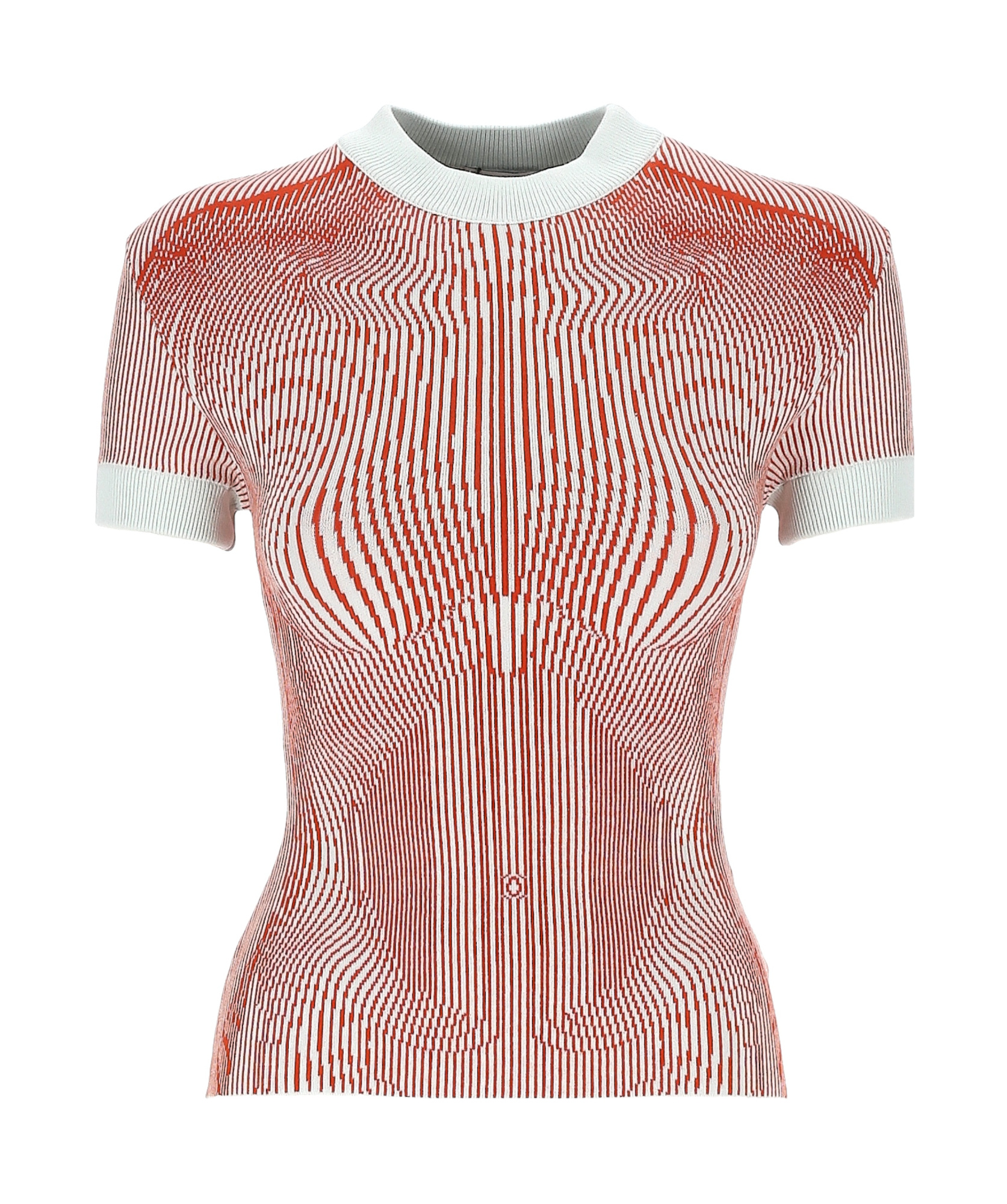 JEAN PAUL GAULTIER THE MORPHING PINSTRIPES T-SHIRT