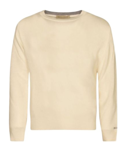 Woolrich Long-sleeved Crewneck Jumper In Neutral