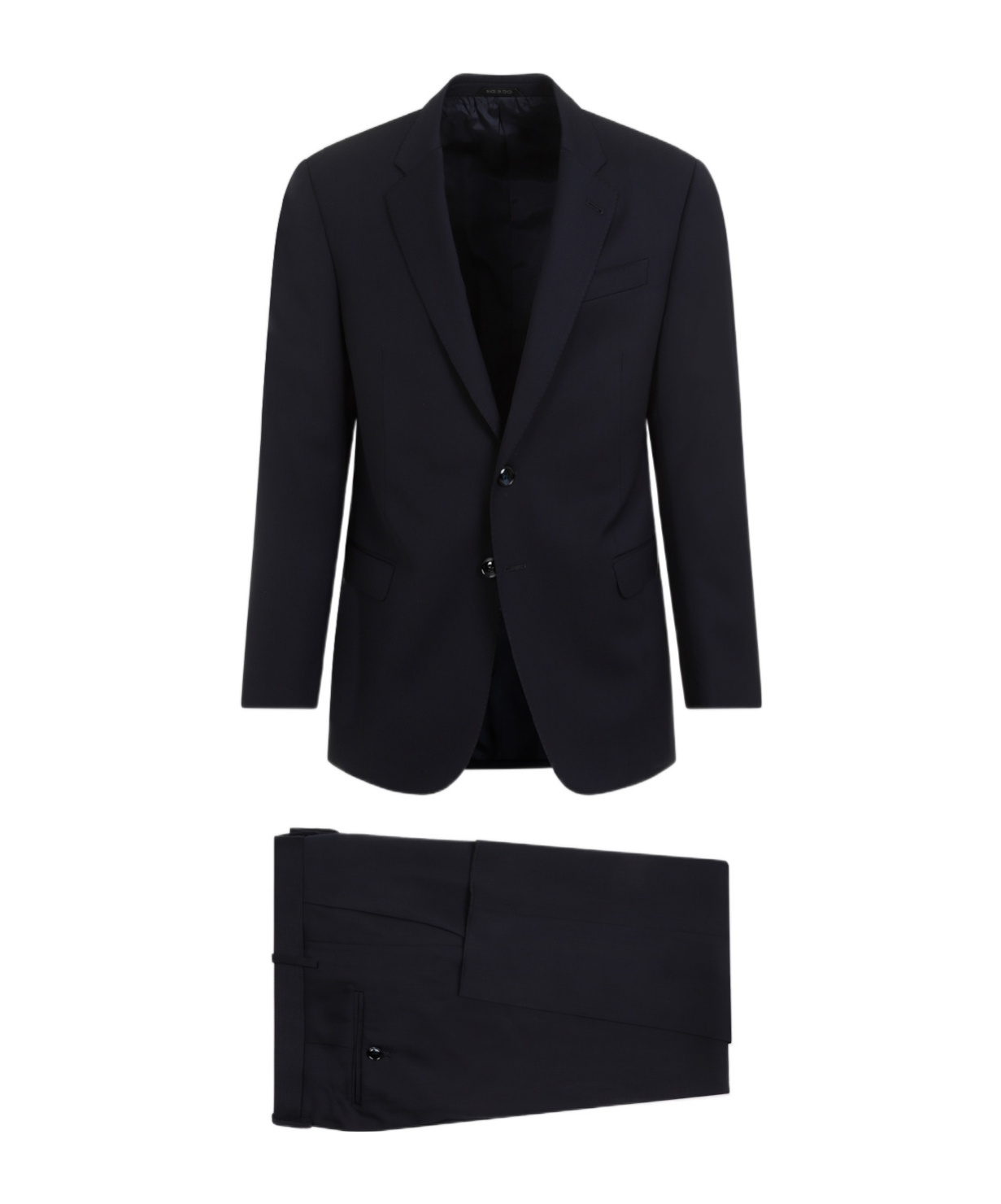 Giorgio Armani Single-breasted Wool Suit In Black
