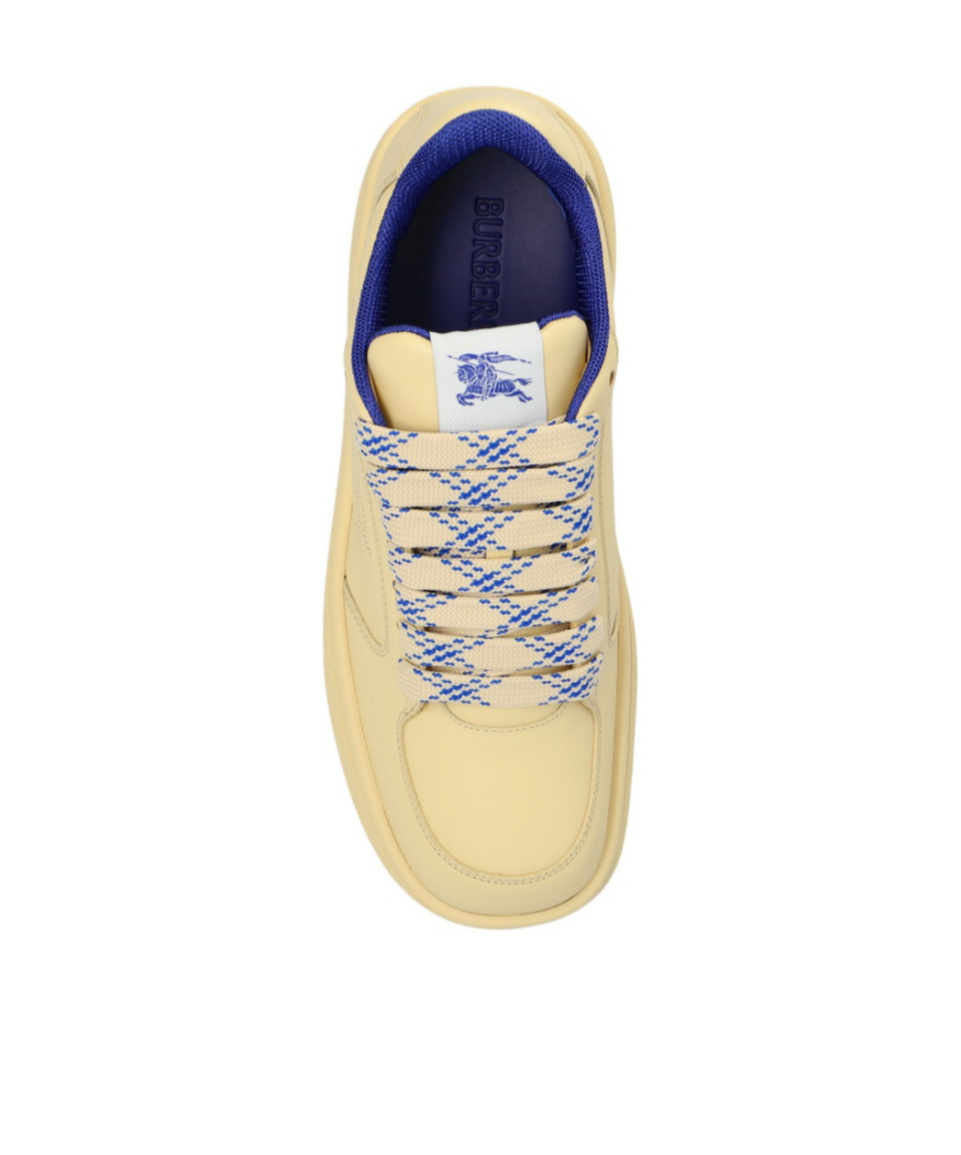 Burberry Leather Stock Sneakers In Nude