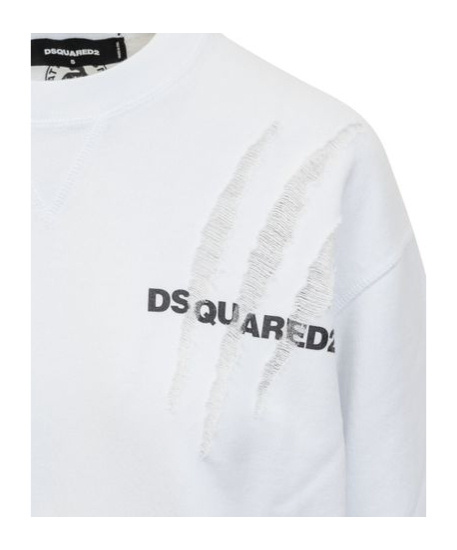 Shop Dsquared2 Horror Scratch Sweatshirt In White
