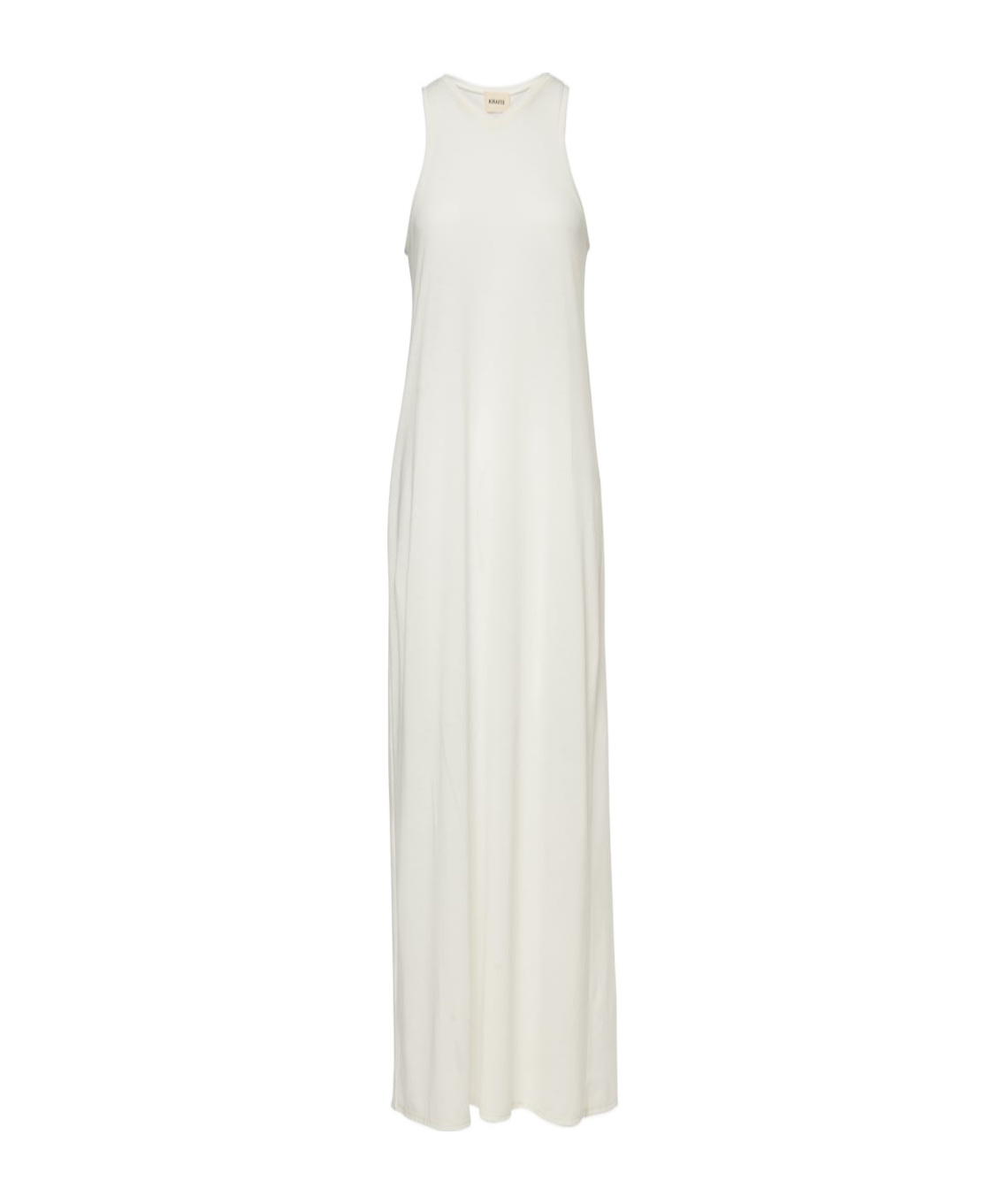 Khaite Vernetta Cotton-blend Jersey Maxi Dress In White