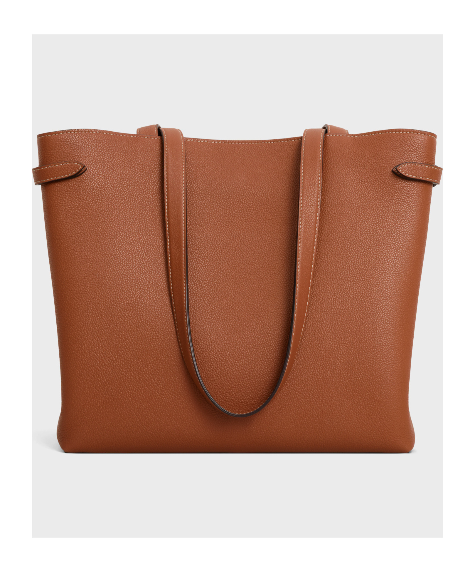 Celine Cabas Anas Grain Handbag In Brown
