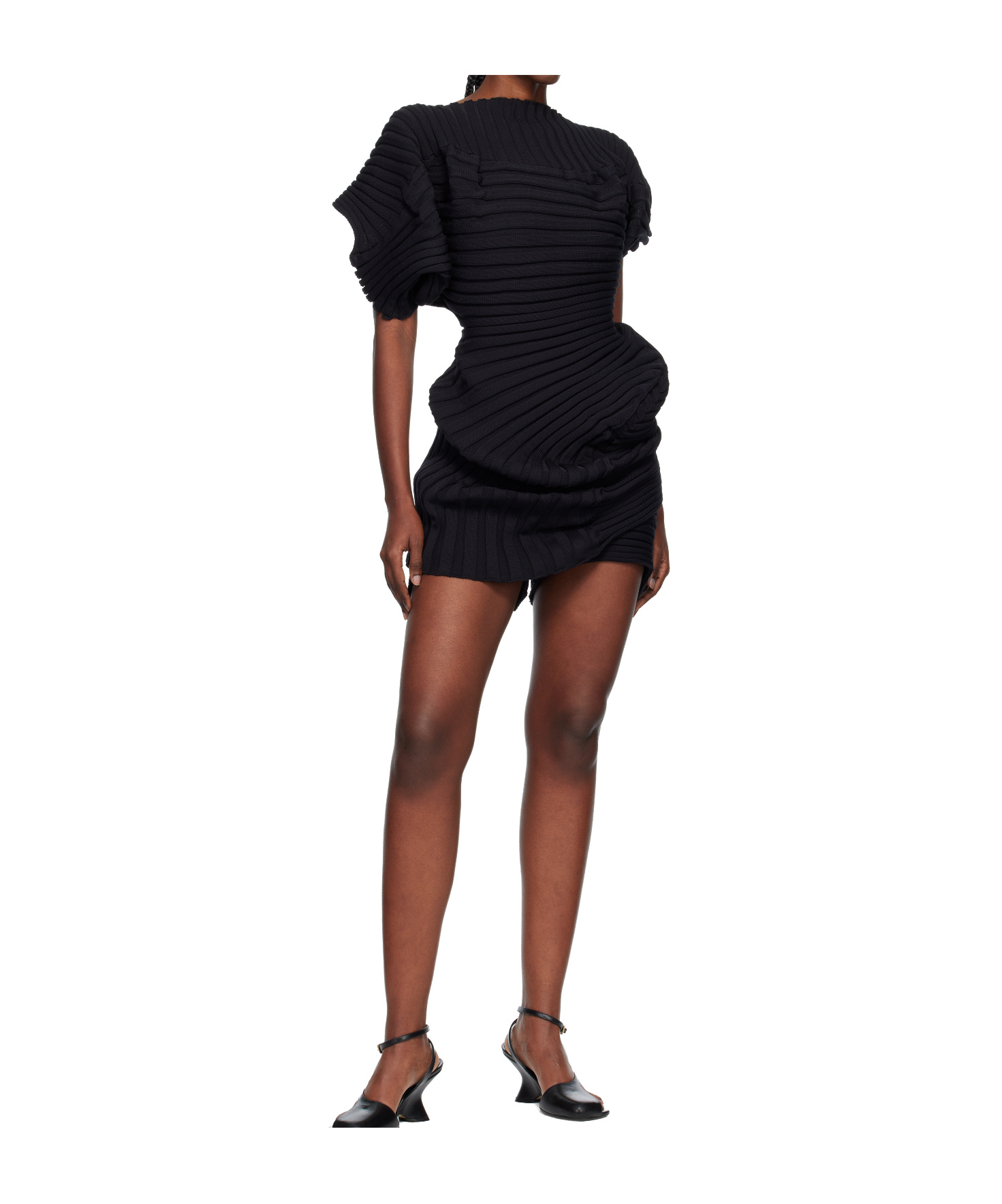 Issey Miyake Black Knit 'as It Is' Top In Black