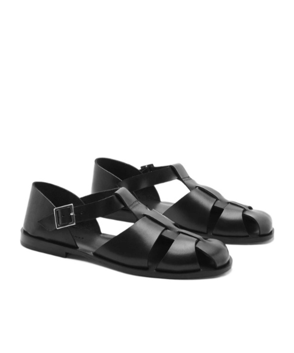 Scarosso Apollo Buckle-fastened Sandals In Black