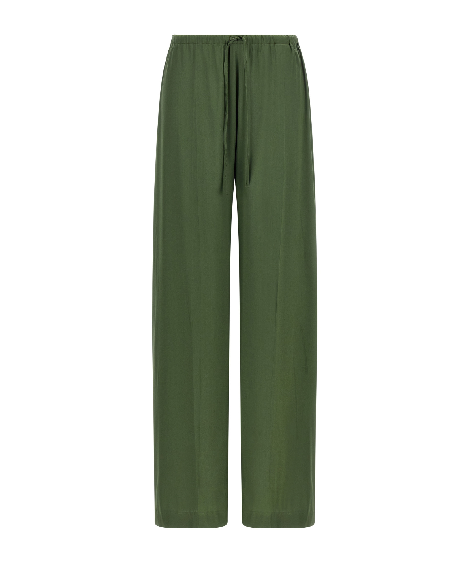 Dries Van Noten Cinched Waist Wide Leg Trousers In Green