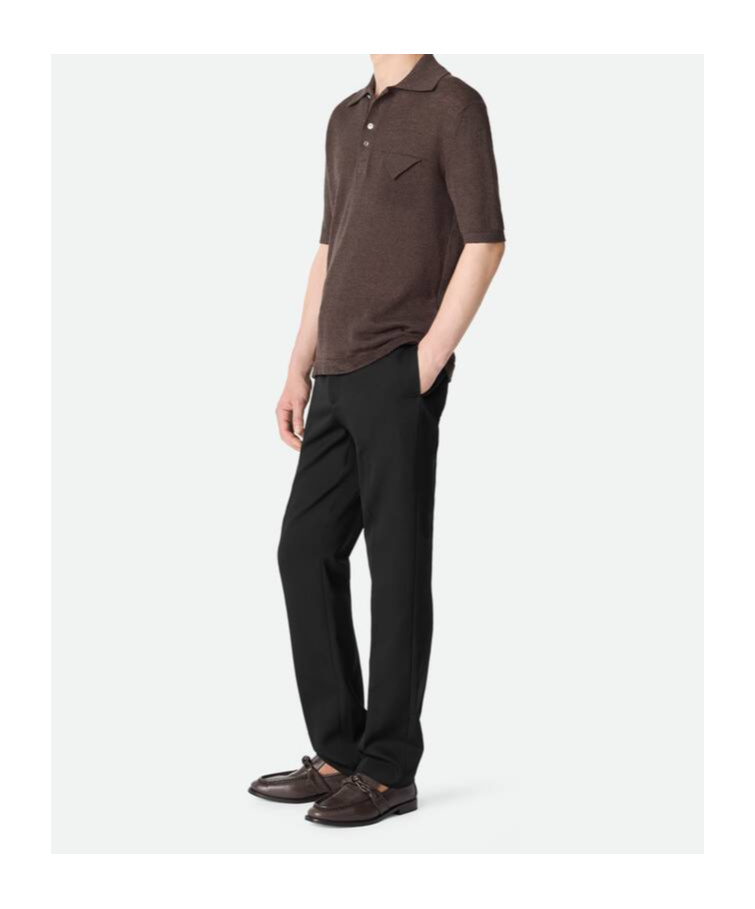 Bottega Veneta Grain De Poudre Pants In Brown