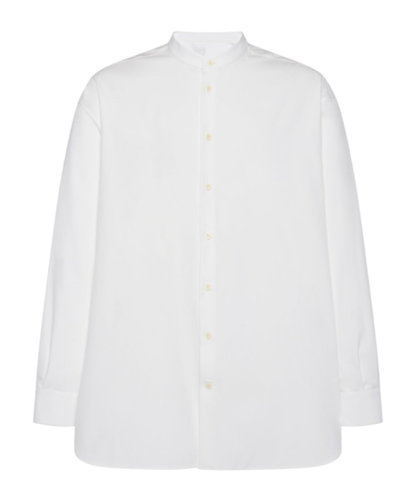 The Row Long-sleeved Cashmere Shirt In White