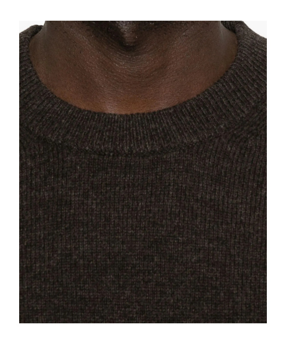 Samsoe & Samsoe Crew Neck Long-sleeved Sweater In Brown