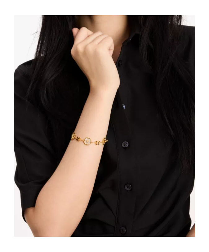 Kate Spade Floral Pattern Bracelet In Yellow