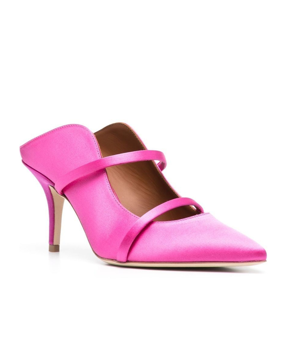 Malone Souliers Satin Finish Pointed Toe Mules In Pink