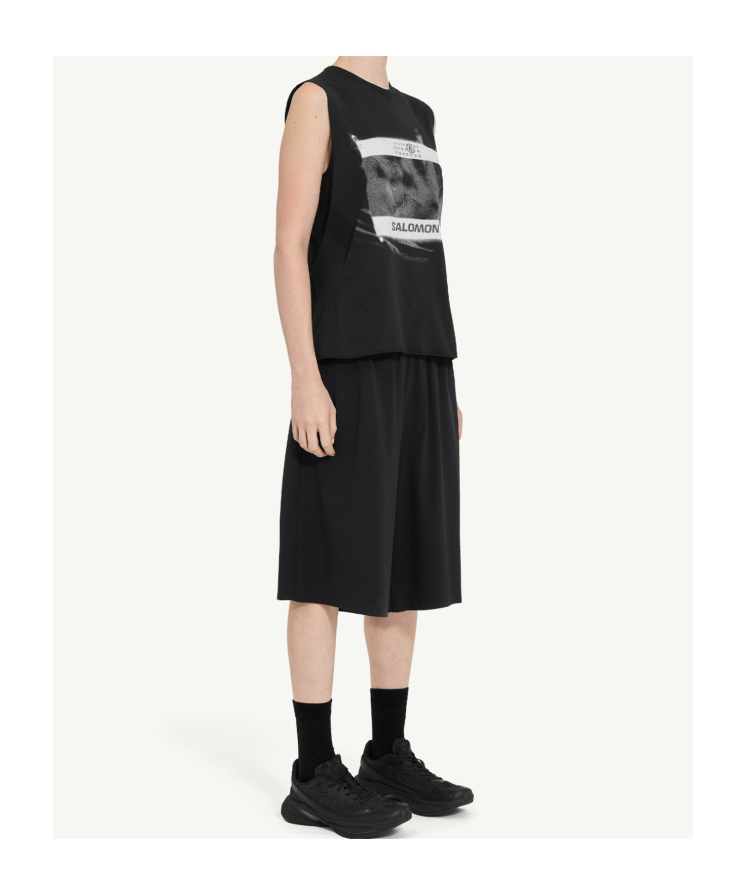 Shop Mm6 Maison Margiela Abstract Print T-shirt In Black
