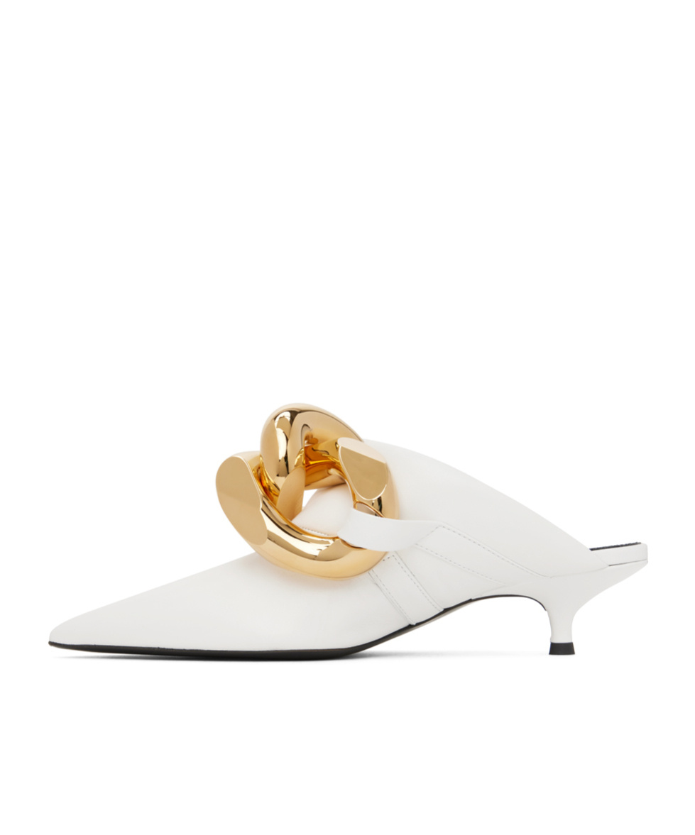 Jw Anderson Pointed Muller Heels In White