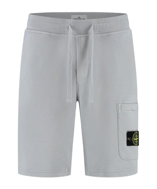 Stone Island Compass Patch Drawstring Shorts In Gray
