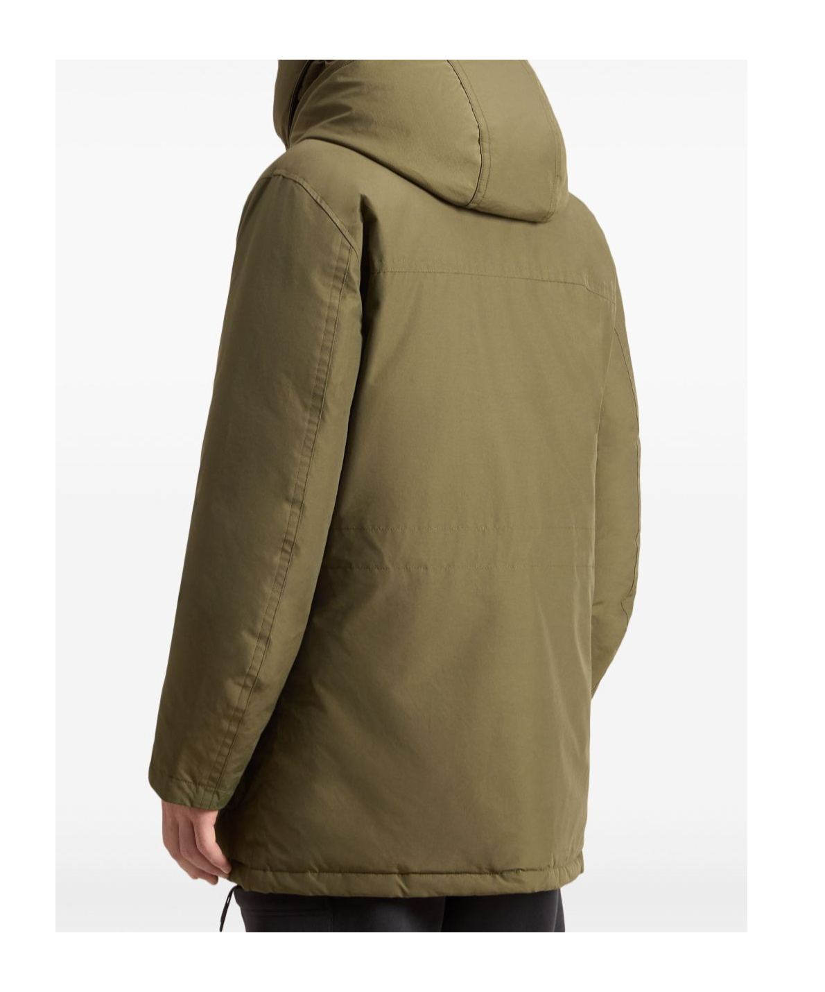 Woolrich Hooded Down Jacket In Green