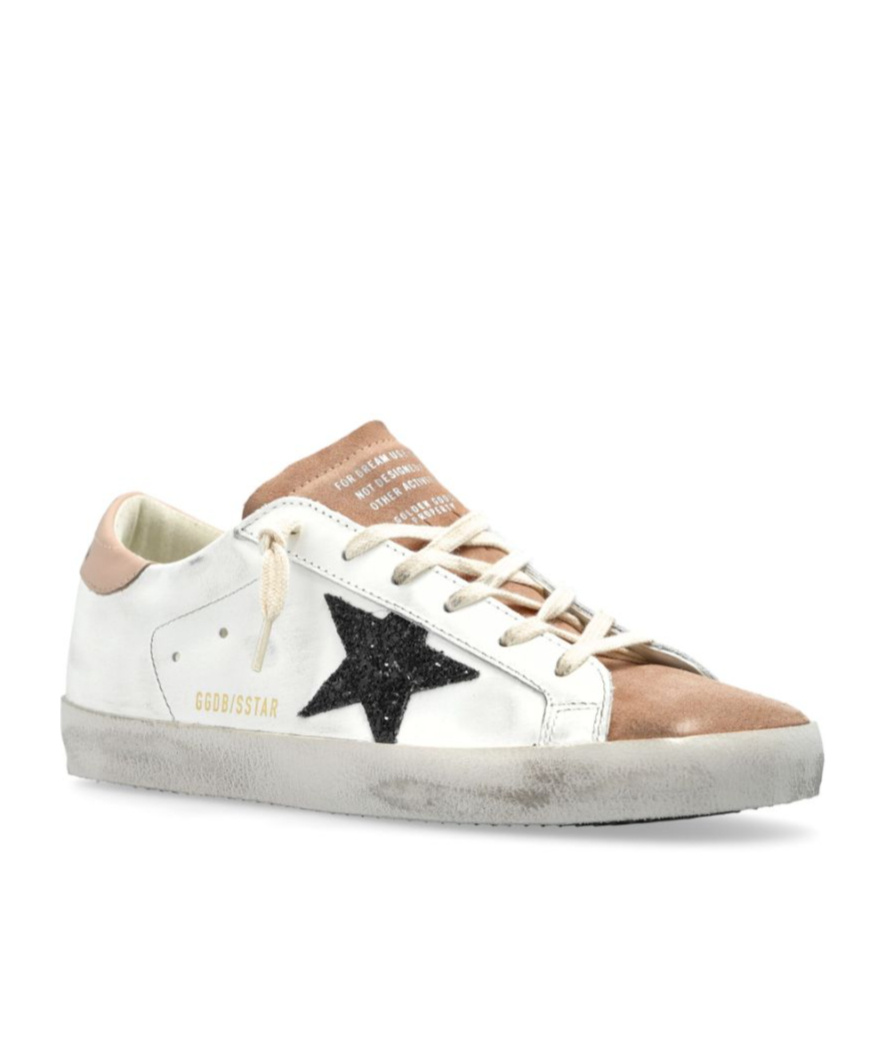 Golden Goose Super-star Leather Sneakers In White