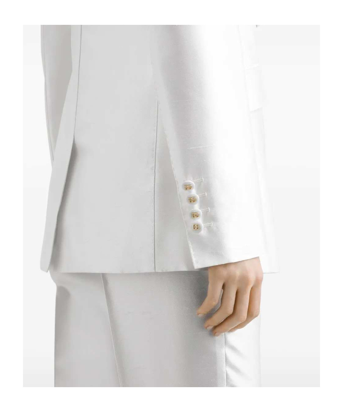 Dolce & Gabbana Stretch Silk Blazer Peak Lapels Structured Shoulders In Red