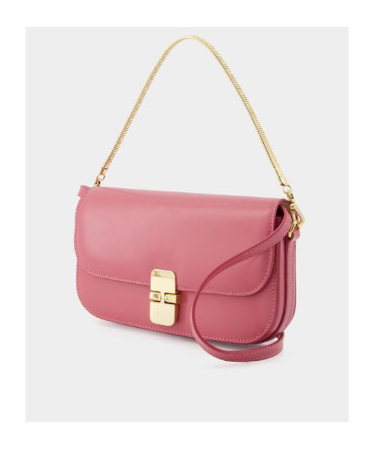 Shop Apc A.p.c. Chain-linked Shoulder Bag In Pink