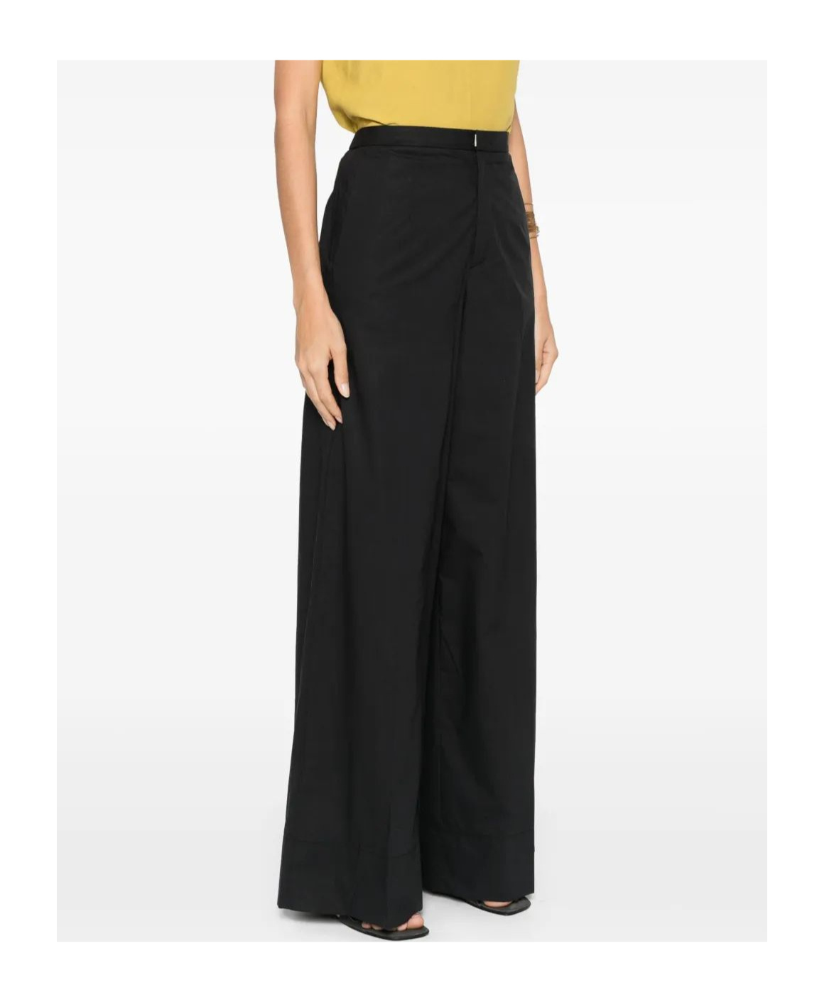 Shop Forte Forte Cotton Wide-leg Trousers