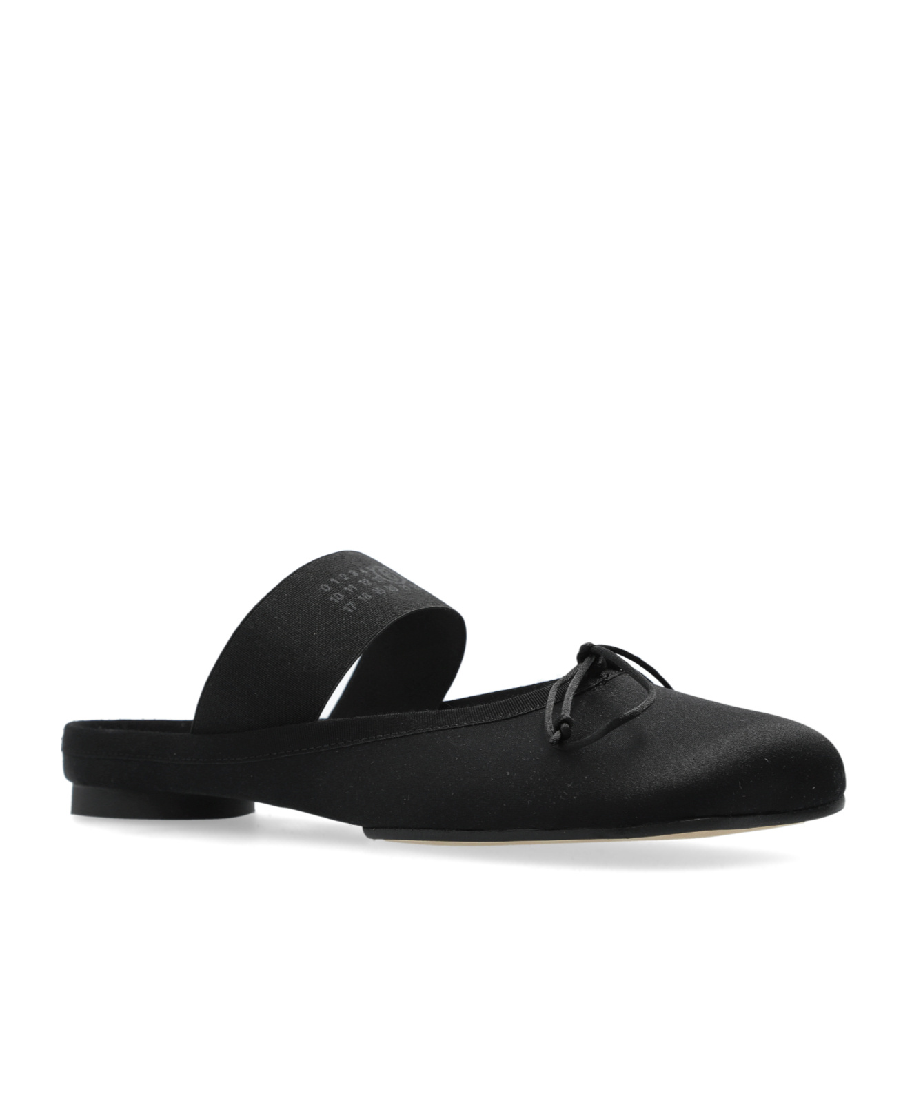 Mm6 Maison Margiela Mm6 By Maison Margiela Black Ballerina Shoes Logo In Black