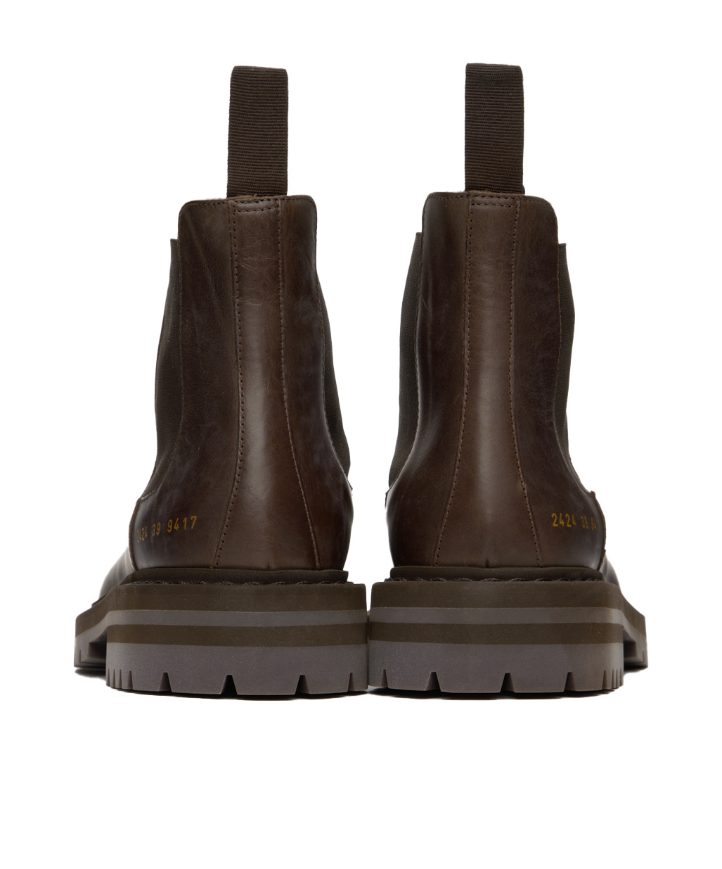 Common Projects Round Elastic Boots In Black