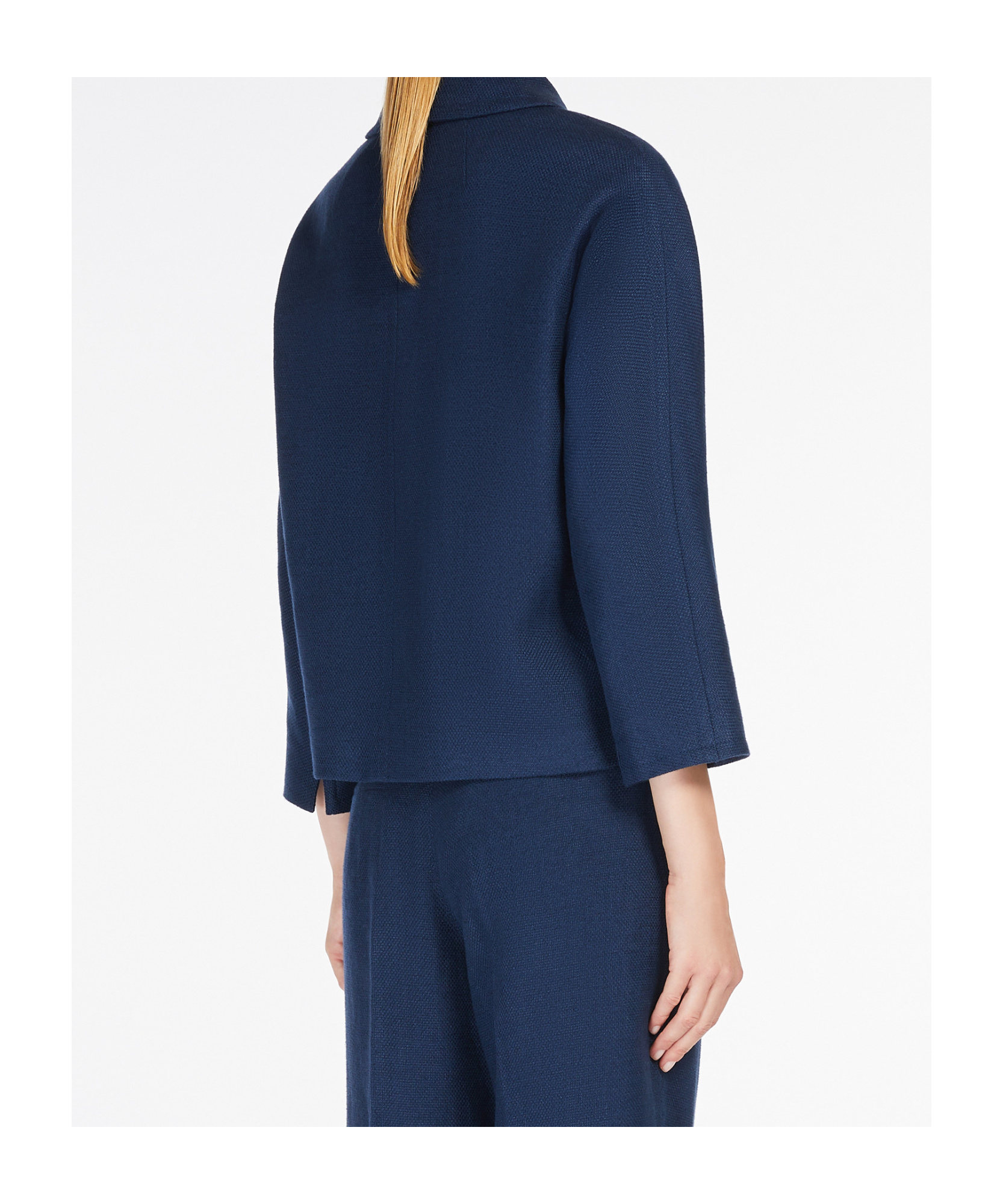 Max Mara Lapel Jacket In Blue