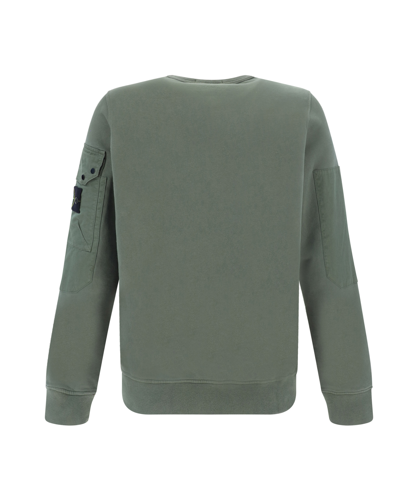Stone Island Compass-badge Cotton Sweatshirt In Green