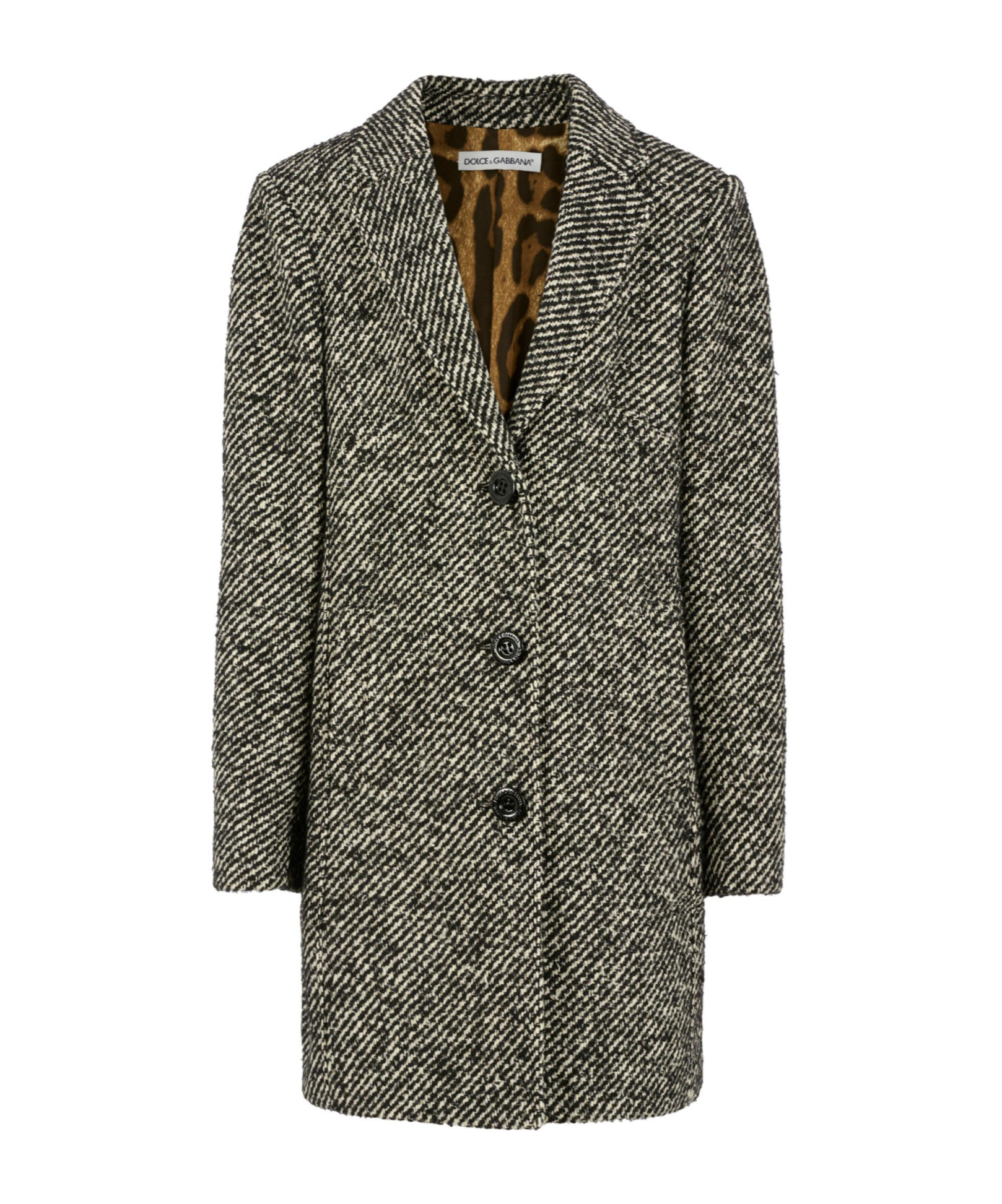 Dolce & Gabbana Long-sleeved Coat In Multi