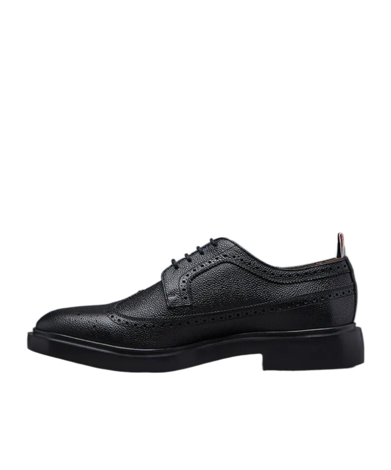 Thom Browne Pebbled Longwing Brogues In Black